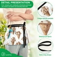 thumbnail image 4 of Yayeee Waist Apron with Pockets for Cooking Waterproof Half Server Aprons, Brown Ice Cream Pattern, 4 of 7