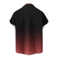 thumbnail image 5 of hlysgo Button Down Short Sleeve Shirts for Men Trendy Gradient Print Big and Tall Mens Shirts Loose Fit Casual Summer Going Out Tops Watermelon Red,Size S, 5 of 5