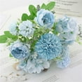 thumbnail image 2 of FNGZ Artificial Flowers the Holder Clearance Beautiful Artificial Silk Fake Flowers Wedding Valentines Bouquet Bridal Decor Blue, 2 of 3