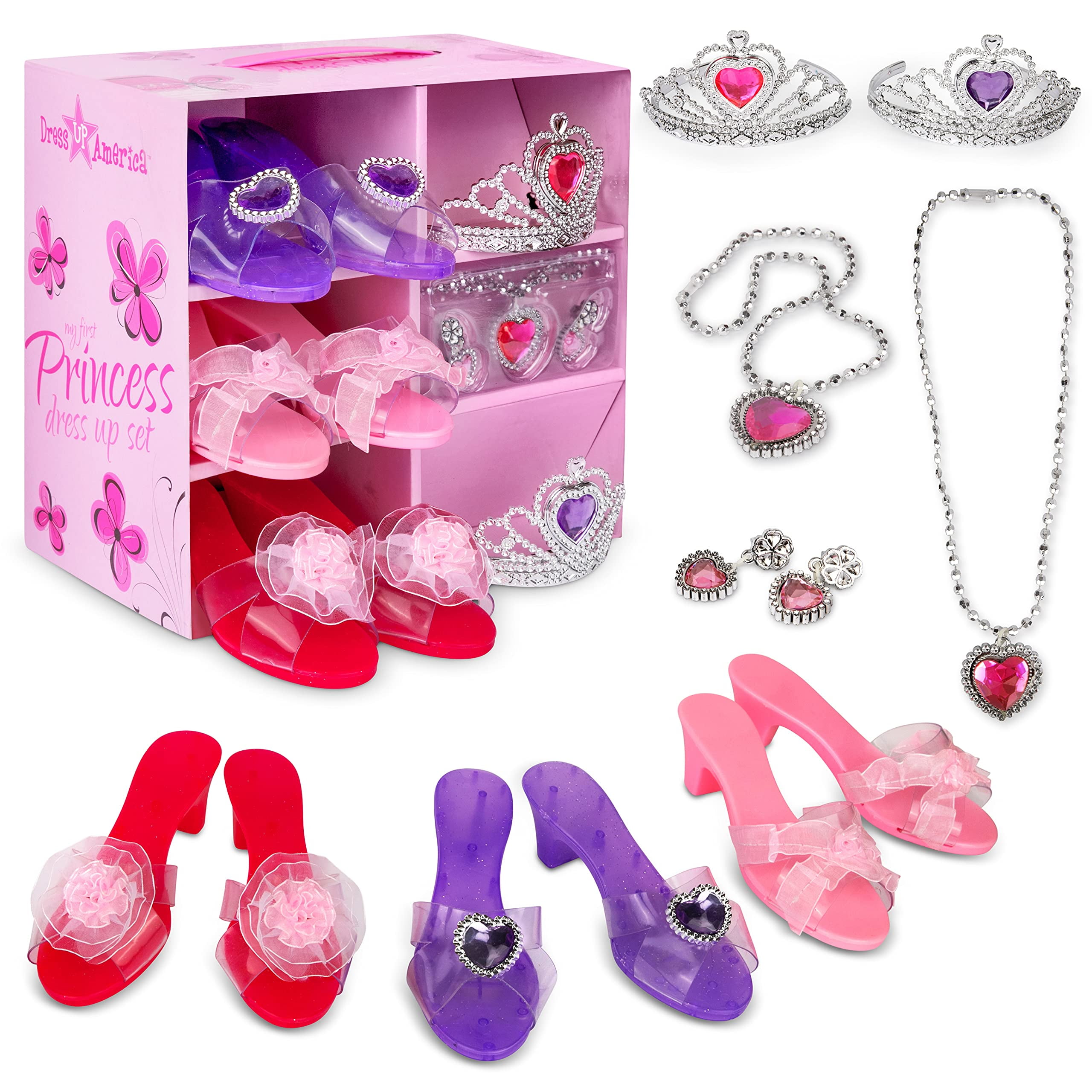 Little Girl Princess Play Gift Set with ... JaxoJoy Shoes and Jewelry Boutique 