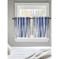 thumbnail image 5 of Abstract Navy Blue Tier Curtains 24 Inch Length,Sheer Curtains for Bedroom Living Room Window Vintage Grey Street Painting Art Rod Pocket Drapes Kitchen Curtains Small Half Window 27.5"x24" 2 Panels, 5 of 6