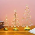 thumbnail image 4 of Bearachild Luz de noche con luz de árbol de Navidad parpadeante, encantador hierro forjado para decoración de dormitorio y sala de estar Kits de decoración para fiestas Oro S, 4 of 6