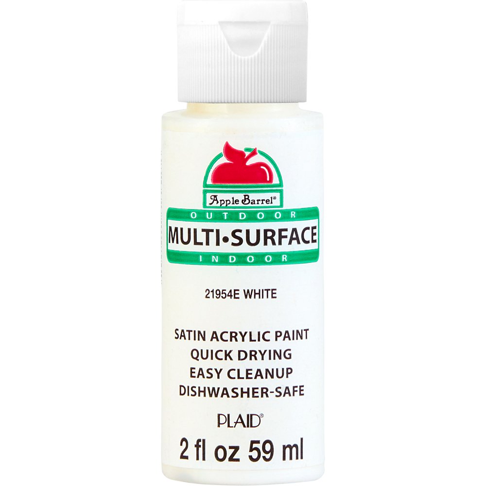 Apple Barrel 21954EX Multisurface Acrylic Craft Paint, White, 2 fl oz