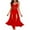 Red, variant on Women's Mesh Sheer Spaghetti Strap Nightgown V-Neck Long Sleep Dress with High Slit & Lace Trim, Elegant Home Wear