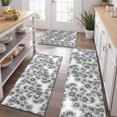 thumbnail image 2 of White Daisy Pattern Kitchen Rugs Sets Of 3,Kitchen Runner Rugs Non Skid Washable,Decorative Kitchen Floor Mats for Kitchen,Sink,Laundry,17"x30"+ 17"x47" + 17"x59", 2 of 6