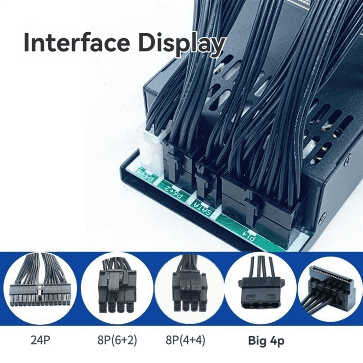 2X 400W PSU ATX Full Modular Power Supply FLEX Module Power Supply Low Noise for Small 1U (Flex ITX) Computer Chassis,2 x 400W PSU ATX Full Modular Power Supply Kit,Black