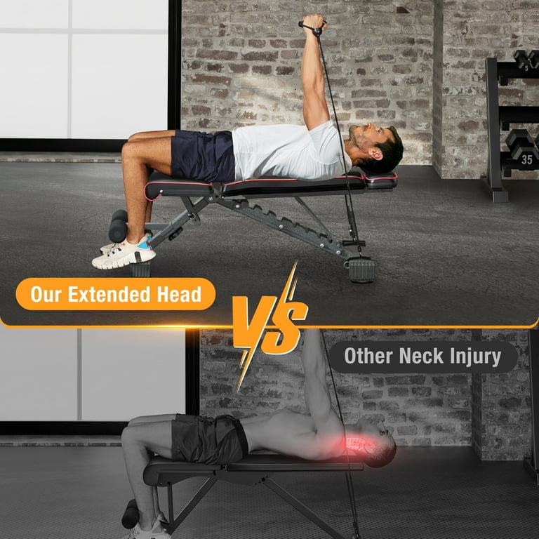 Dprodo Adjustable Weight Bench, 660LB Foldable Workout Bench