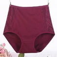thumbnail image 2 of MuZeFu Underwear for Women Plus Size High Waisted Women's Solid Lace Plus Size Underwear High Waist Leak Proof Cotton Crotch Shorts Underwear Panties, 2 of 3