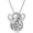 April - Created Diamond, variant on Elephant Necklace with Birthstone Elephant Pendant Necklace Sterling Silver Gift for Women