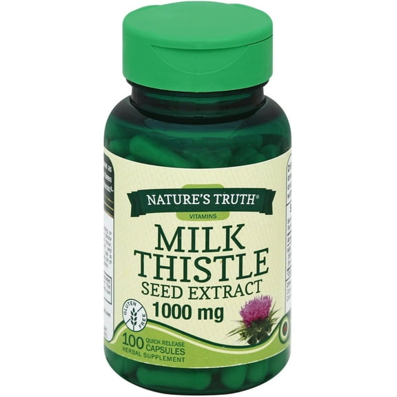 Nature's Truth Milk Thistle Seed Extract 1000 mg Capsules 100 ea (Pack of 2)
