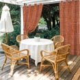 thumbnail image 2 of Burnt Orange Outdoor Curtains for Patio, Abstract Modern Farmhouse Solid Color Sunshade Privacy Drapes Grommet Waterproof Outside Curtains for Porch/Cabana/Balcony 54"x 84", 1 Panel, 2 of 9