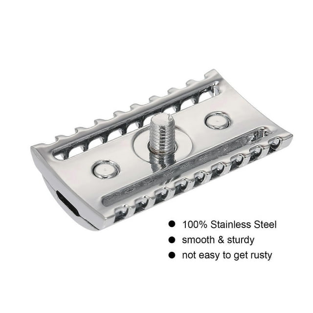 Double Edge Safety Razor Stainless Steel Open Comb Head Men Safety Razor Head Beard Shaving Tool for Barber Male Home Use