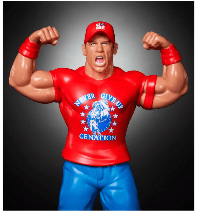 WWE LJN Superstars John Cena Action Figure, 1980s Retro 8" Collectible Toy