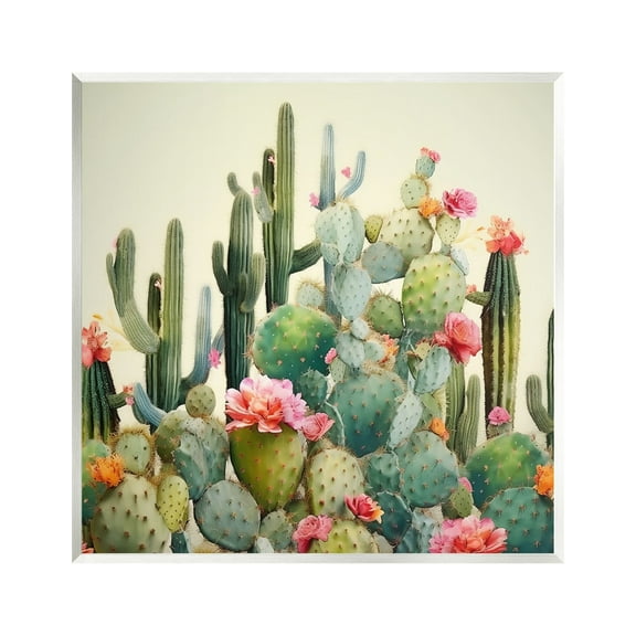 Stupell Industries Prickly Cactus Blooms Botanical & Floral Painting Unframed Art Print Wall Art, 12 x 12