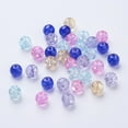 thumbnail image 2 of Baking Painted Glass Beads Lavender Garden Mix Round Mixed color 8~8.5x7.5~8mm Hole: 1mm 100pcs/bag, 2 of 3