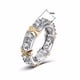 thumbnail image 3 of Anillo De Banda Exquisito Anillo X De Dos Colores Anillo Cruzado De Diamante Completo Anillo De Banda De Platino Anillo De Promesa Para Mujer Chica Advancent AP006377-01, 3 of 6