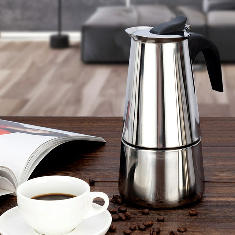 200/450ml Portable Stainless steel moka pot Espresso coffee pot with small  Electric stove Filter Percolator Coffee Kettle Pot - AliExpress