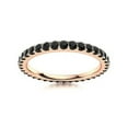 thumbnail image 3 of Black Spinel Round 2 mm Wedding Engagement Full Eternity Band Ring 925 Sterling Silver Rose Gold Plated Gemstone Jewelry For Women Gift, 3 of 5
