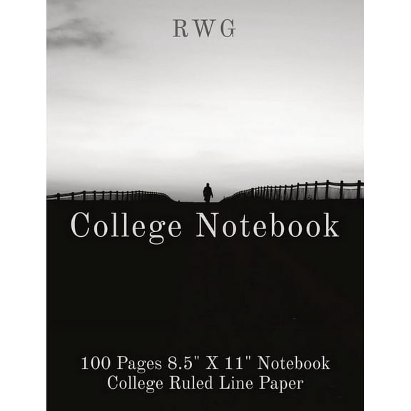 College Notebook: 100 Pages 8.5" X 11" Notebook College Ruled Line Paper, (Paperback)