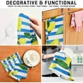 thumbnail image 4 of Lemons Blue White Striped Tea Towels Set of 6 Watercolor Kitchen Dish Cloth with Hanging Loop, 18"x28"Lint-Free Absorbent Towel for Kitchen Drying Wiping and Cleaning, 4 of 7