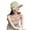 Off-White, variant on Women Sun Straw Hat Retro Woven Bow Sun Cap Bucket Hat Brown 1