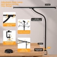 thumbnail image 5 of Lampara de escritorio LED Pzloz CLED-5501C arquitecto 24W con control remoto y abrazadera para monitor dual, 5 of 5