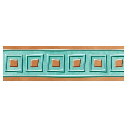 T-85601 - I Metal Copper Squares Bolder Borders, 35.75' by Trend Enterprises Inc.
