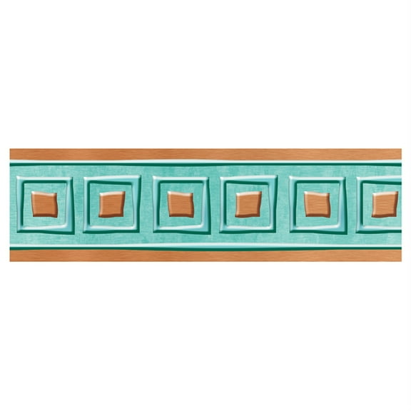 T-85601 - I Metal Copper Squares Bolder Borders, 35.75' by Trend Enterprises Inc.