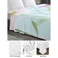 thumbnail image 6 of Blue Pink Green Floral Full Size Flat Sheet, Wrinkleproof & Fadeproof Cooling Flat Bed Sheet Only, Seasonal Botanical Blooms Breathable Soft Bedding Top Sheets 81 x 96 Inches, 6 of 8