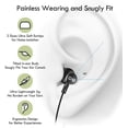 thumbnail image 5 of Extra Long Wired Headphone for TV with 12FT Spring Coi Extension Cable, Earphones Earbuds for 3.5mm Audio Output, 5 of 5