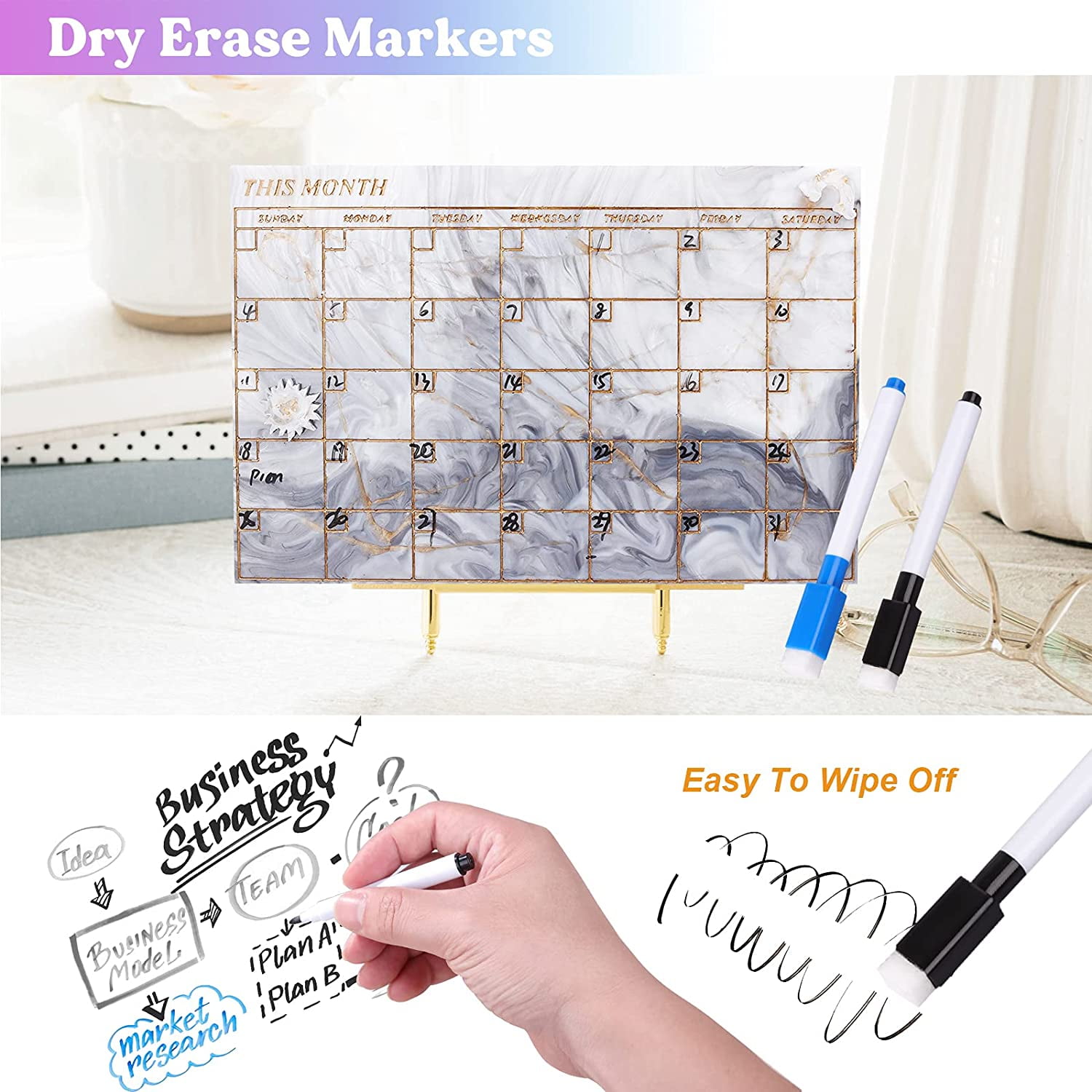 LET'S RESIN Calendar Resin Molds,2Pcs Weekly & Monthly Planner Silicone Molds for Epoxy Resin Casting,Dry Erase Makers,Cute Weather Pattern,for Resin Crafts,Unique Decoration,Recording Anniversary