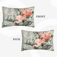 thumbnail image 2 of Uemuo Tropical With Flamingos Print Throw Pillow Case – Cozy & Soft Cushion Cover, Hypoallergenic Pillow Case for Sleeping, Perfect for Women with Envelope Closure-16"x24", 2 of 6