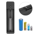 thumbnail image 5 of Black PC Universal Single Slot USB Battery Charger Adapter LED Intelligent Charging for Li Ion Cell 18650 26650 14500, 5 of 5