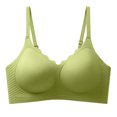 thumbnail image 2 of Samickarr Wireless Support Bras for Women Ice-Silk Full Coverage Lifting Gathered Up Lingerie Soft Breathable Bras Fixed Cup Seamless Daily Underwear Bralettes, 2 of 6