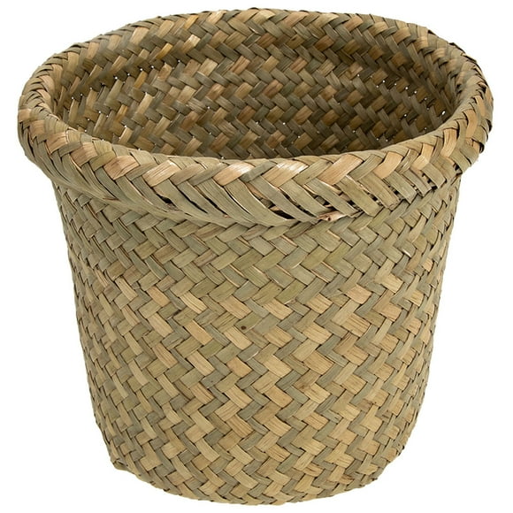 IFANLANDOR Small Seagrass Storage Basket Khaki for Organizers Home Use 1Pack