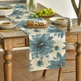 thumbnail image 3 of Blue Retro Daisy Spring Table Runner, Seasonal Summer Vintage Kitchen Dining Table Decoration for Home Party Decor 13x36 Inch, 3 of 6