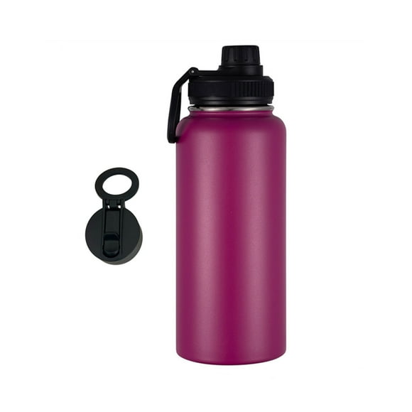 Frasco de vacío Naiovety de acero inoxidable portátil Sin BPA Morado oscuro Tipo de paja