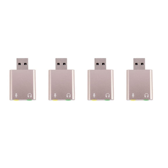 4X USB Sound Card 7.1 External USB To 3.5mm Headphone Adapter Stereo Audio Mic Sound Card for Pc Computer Laptop