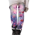 thumbnail image 7 of jjayotai Boho Floral Print Leggings for Women, Trendy Art Painting Beach Summer Fall Clothes Yoga Pants High Waisted Capri Trousers, 7 of 7