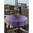 thumbnail image 6 of Dark Purple Khaki Ombre Outdoor Tablecloth with Umbrella Hole, Modern Abstract Art Gradient Spillproof Waterproof Outdoor Table Cover, Patio Tablecloths for Party/Garden/Picnic, Round 54 inch, 6 of 9