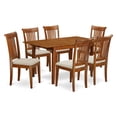 thumbnail image 2 of East West Furniture MLPO7-SBR-C 7 Piece Dinette Set For Small Spaces-Kitchen Table and 6 Dining Chairs, 2 of 2