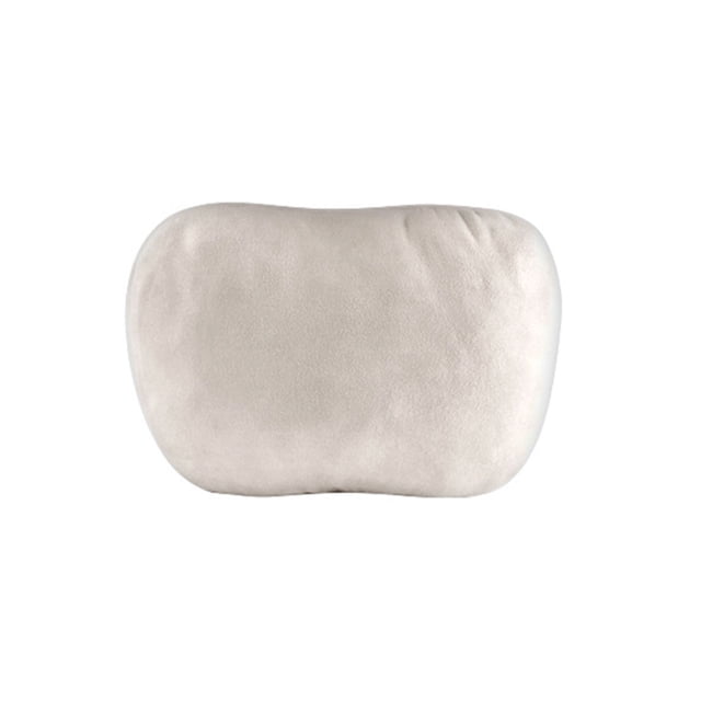 Reposacabezas de coche Riwesomey de felpa Universal lavable ergonómico desmontable Beige
