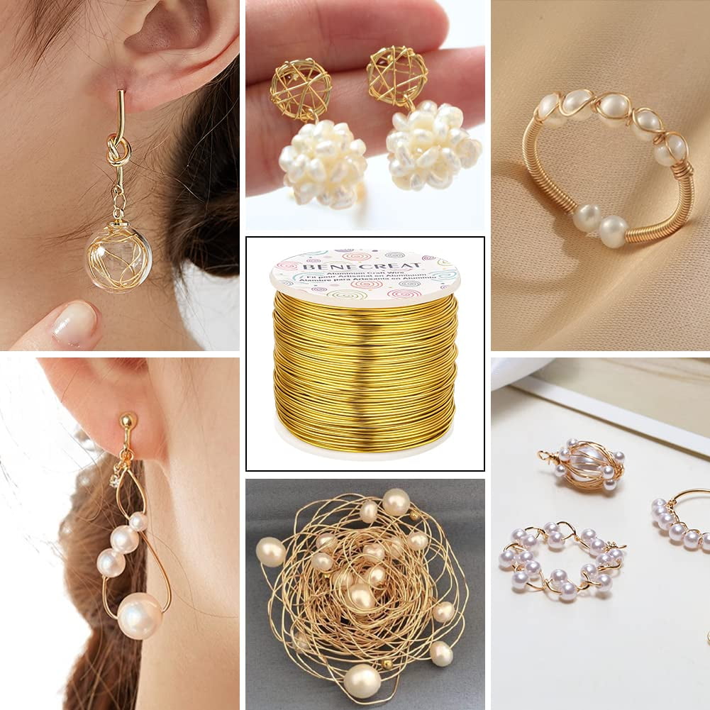 9 10 12 15 17 18 20 Gauge Gold Aluminum Wire (18 Gauge 492 FT) Anodized Jewelry Craft Making Beading Floral Colored Aluminum Craft Wire for Garden Model Making DIYDIY