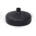 thumbnail image 5 of Base redonda VidaXL para paraguas exterior, resistente, negra, 5 of 5