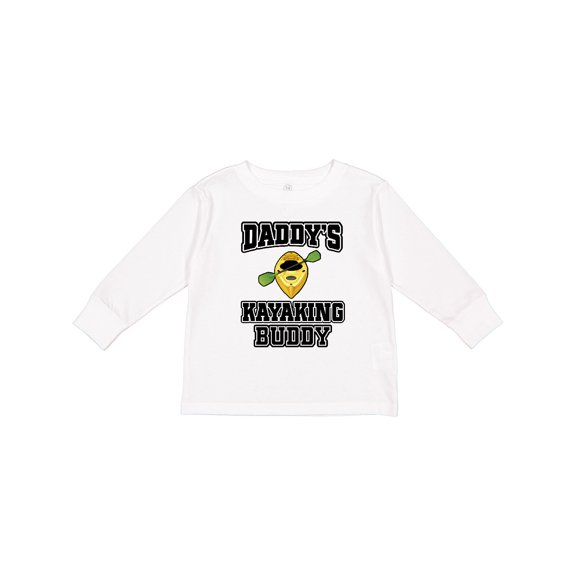 Inktastic Kayak Gifts Daddy Kayaking Buddy Boys or Girls Long Sleeve Toddler T-Shirt