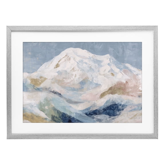Stupell Industries Southwestern Icy Mountain Range at Dusk Gray Framed Print Under Glass, 20 x 14, by Chromatic Storm Studio