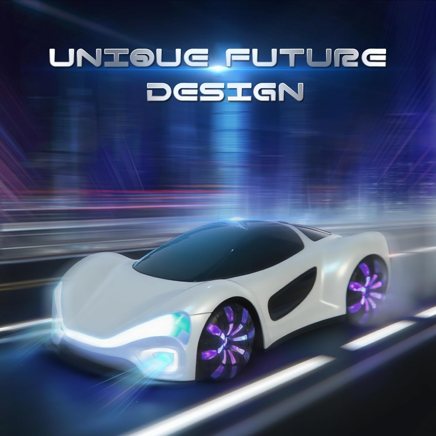 Funtogether Toys RC Drift Car with Gesture Sensor, 360° Spin Stunt Car with Spray, Lights & Music, Type-C Charging, Remote Control Toy Gift for Boys Ages 6–12