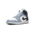 thumbnail image 4 of Jordan WOMENS AIR JORDAN 1 MID WMNS "Two-Tone Blue" BQ6472 140 from Stadium Goods, 4 of 8