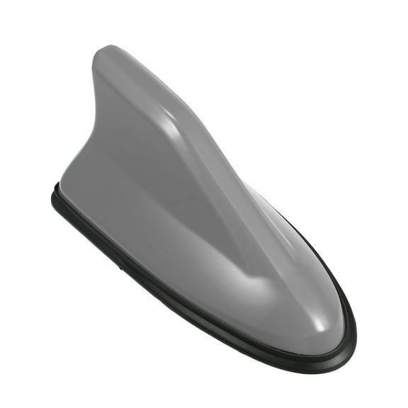 Unique Bargains Self Adhesive Shark Fin Shape Car Roof Aerial Antenna Decorative AM/FM Radio Signal Antenna Gray
