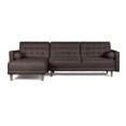 thumbnail image 2 of Sala Modular Sofá Cama Reversible De Lino Chocolate Beehive Memory Foam Modelo Chiara, 2 of 8